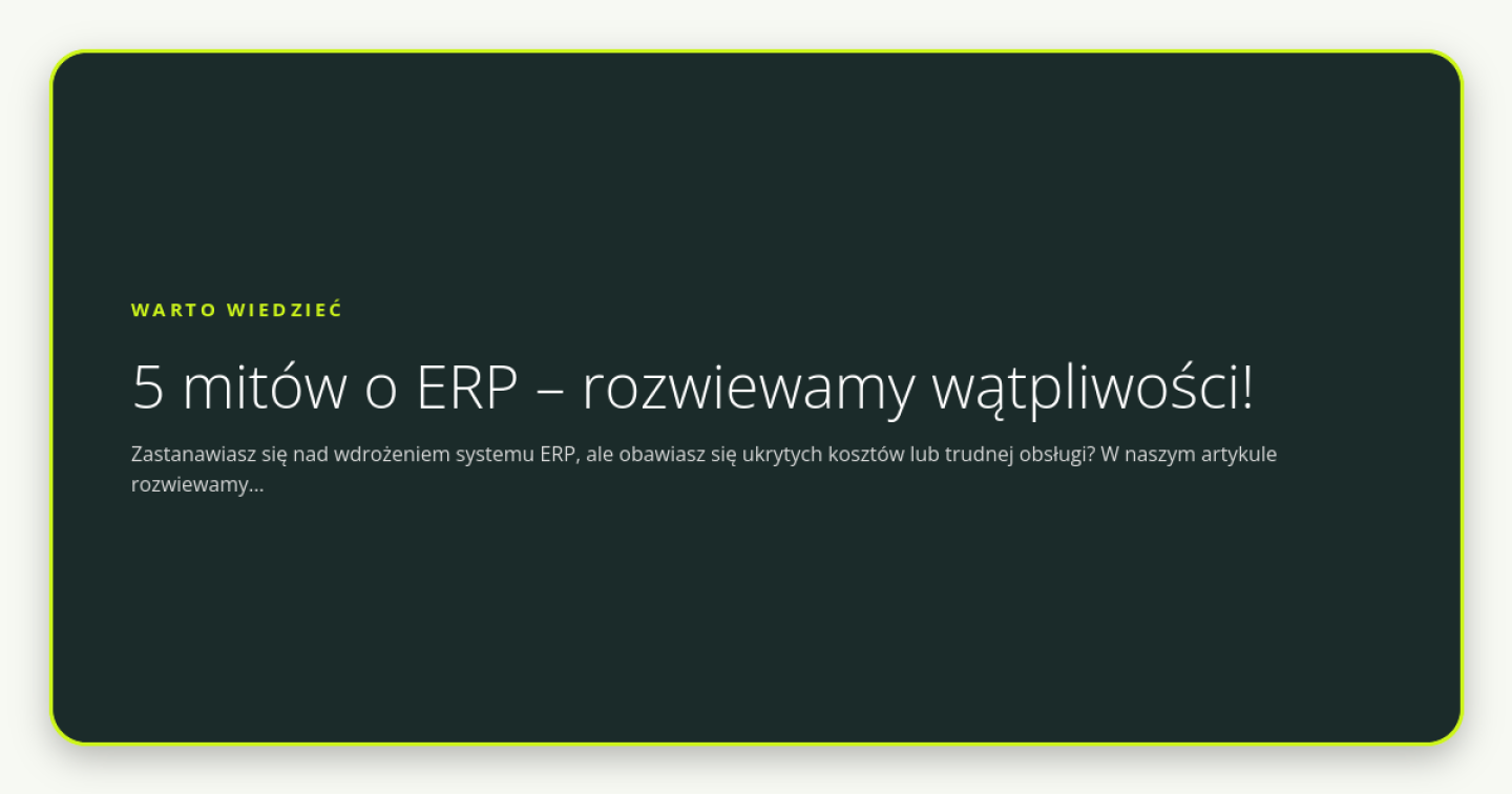 5 mitów o ERP – rozwiewamy wątpliwości! - obrazek wyróżniający