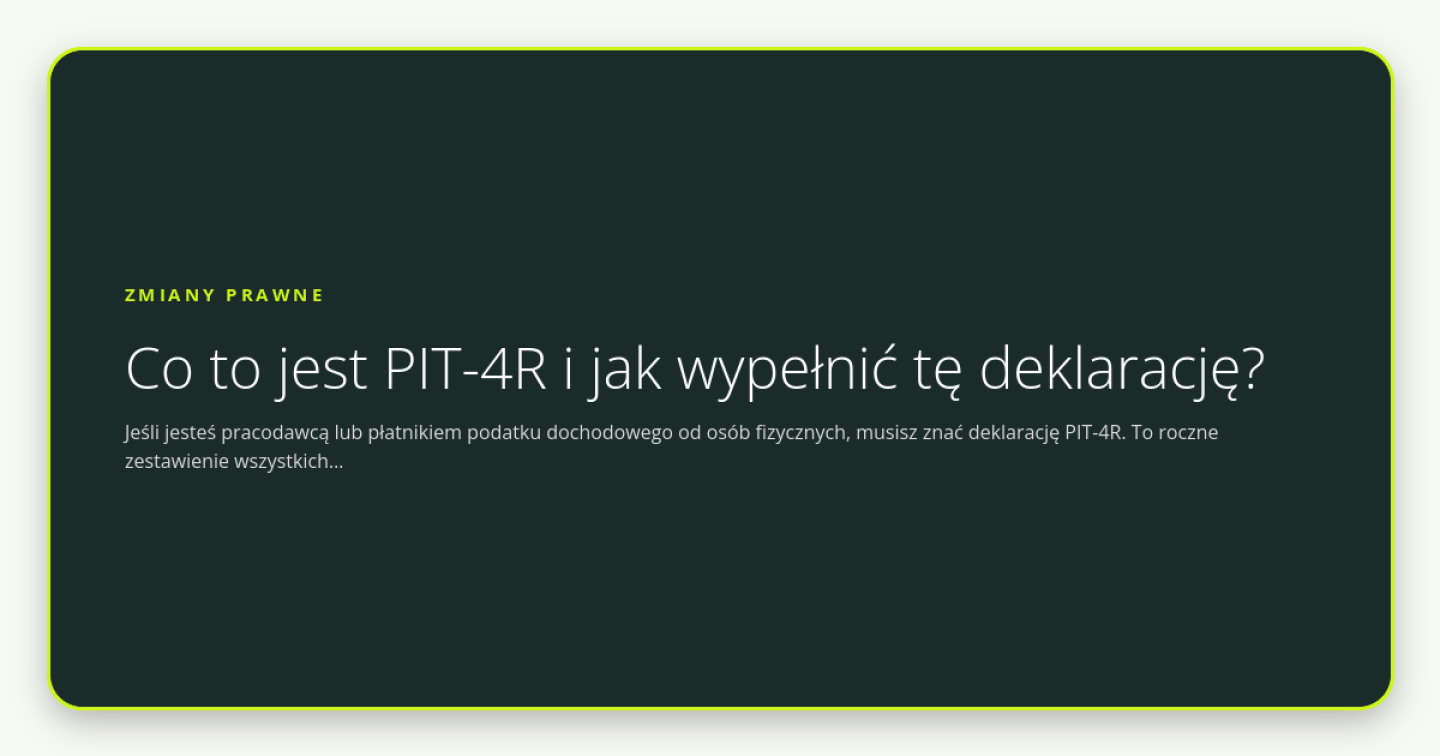 Co to jest PIT-4R i jak wypełnić tę deklarację? - obrazek wyróżniający