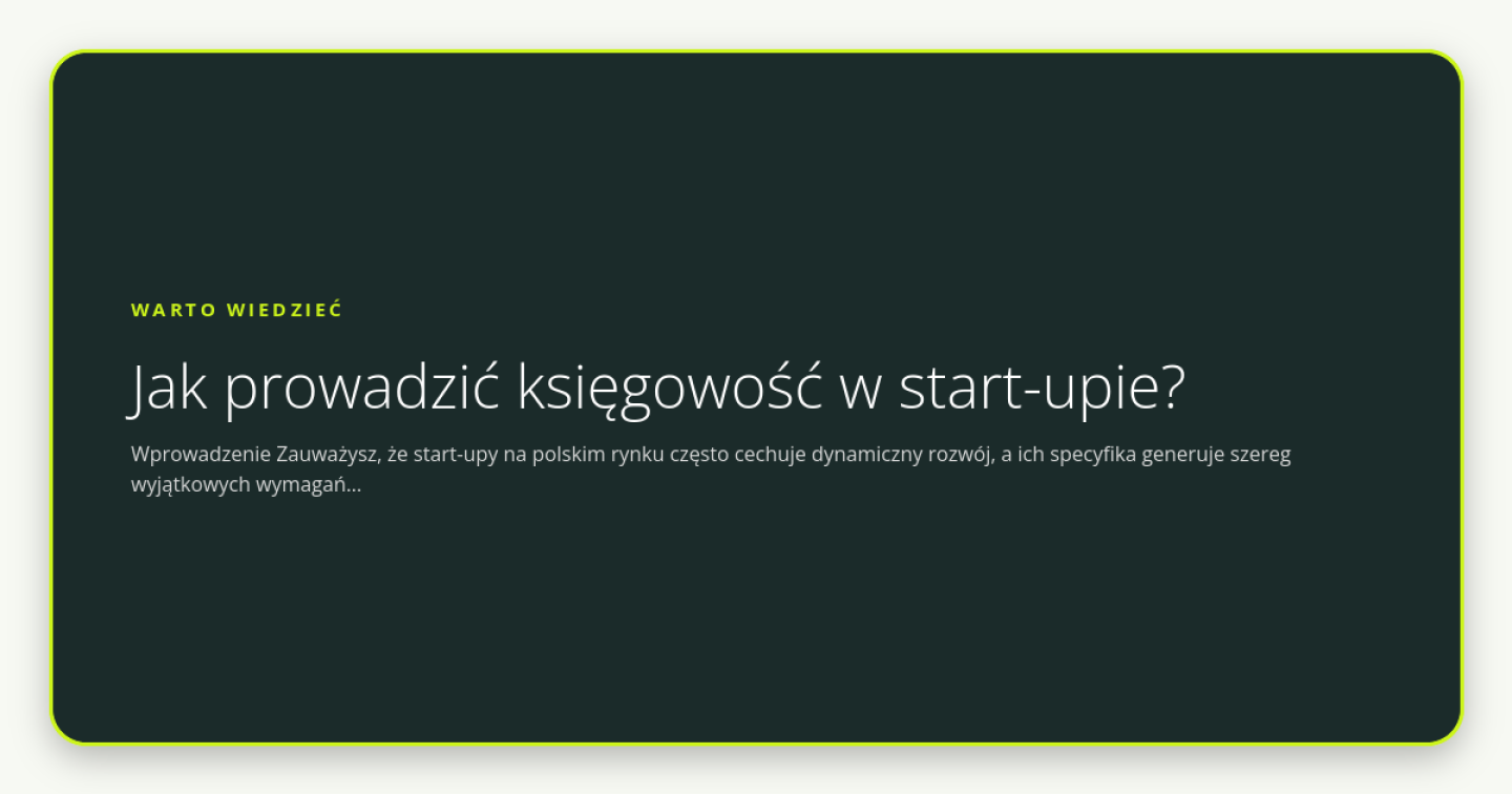 Jak prowadzić księgowość w start-upie? - obrazek wyróżniający