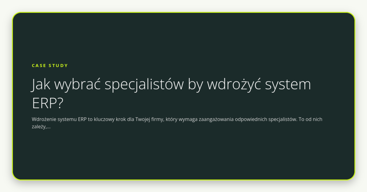 Jak wybrać specjalistów by wdrożyć system ERP? - obrazek wyróżniający