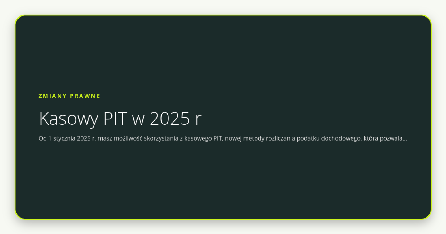 Kasowy PIT w 2025 r - obrazek wyróżniający