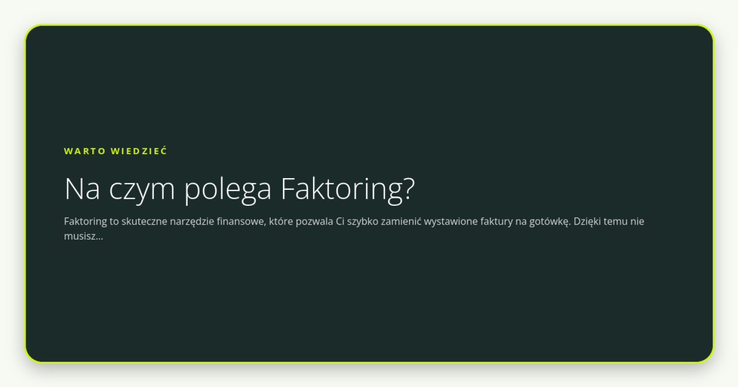 Na czym polega Faktoring? - obrazek wyróżniający