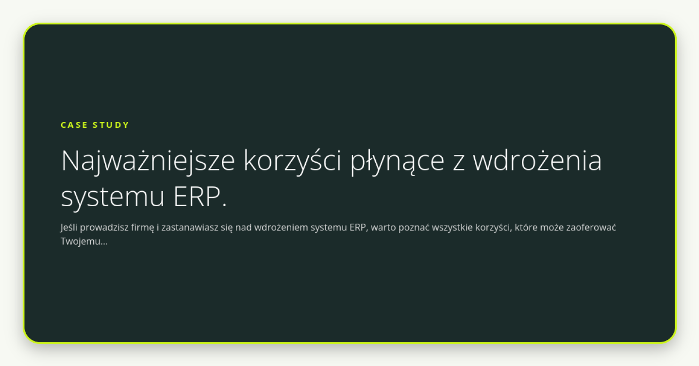 Najważniejsze korzyści płynące z wdrożenia systemu ERP. - obrazek wyróżniający